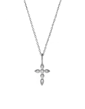 Collar de cruz Sofia Blum de plata P 925