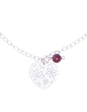 Pulsera Anante de plata con granate p 925 Querer