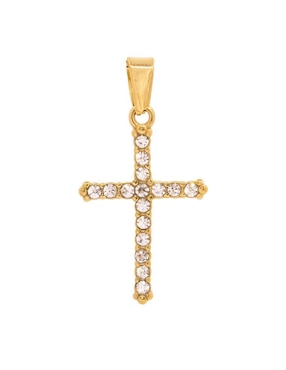 Dije De Cruz Oro Angelus Zirconia