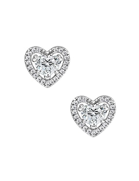 Broqueles De Corazón Gladkova Joyería De Plata P 925 Con Acabado Zirconia