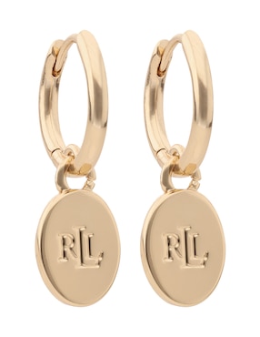 Aretes ovalados Lauren Ralph Lauren Evelyn con acabado brillante