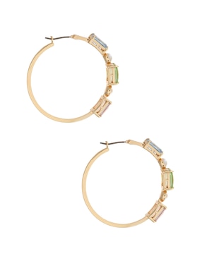 Arracadas Lauren Ralph Lauren con acabado brillante cristal