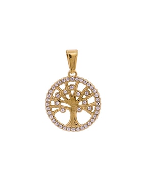 Dije De árbol De La Vida Oro Angelus Zirconia