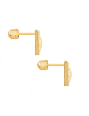 Broqueles cuadrados Oro Angelus de oro con acabado pavé zirconia