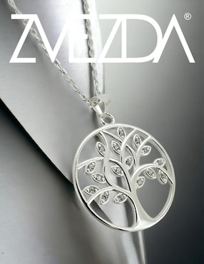 Collar de árbol Zvezda Argenta de plata P 925