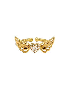 Anillo de corazón Anamora Por Tanya Moss Eterna P 925 de plata zirconia pavé