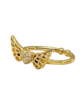 Anillo de corazón Anamora Por Tanya Moss Eterna P 925 de plata circonita pavé