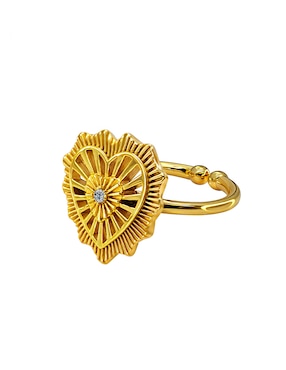 Anillo de corazón Anamora Por Tanya Moss Eterna P 925 de plata zirconia pulido