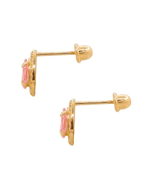 Broqueles de gota Oro Angelus de oro con acabado pavé zirconia