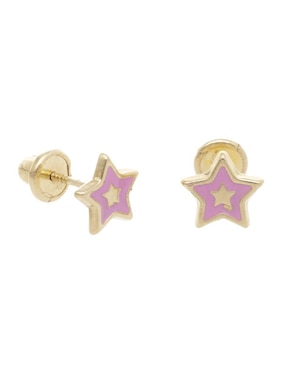 Broqueles de estrella Joyerías Bizzarro de oro con acabado brillante