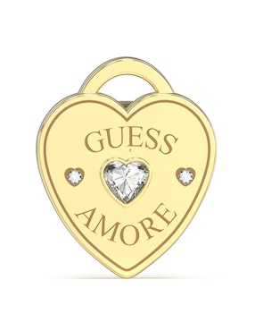 Aretes de corazón Guess Amore con acabado brillante circonita