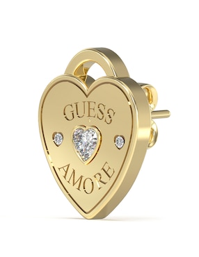 Aretes de corazón Guess Amore con acabado brillante circonita