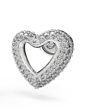 Aretes de corazón Guess Beloved con acabado brillante circonita