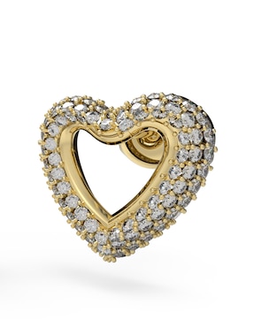 Aretes de corazón Guess Beloved con acabado brillante circonita