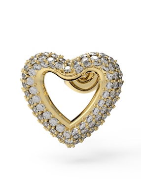 Aretes de corazón Guess Beloved con acabado brillante circonita