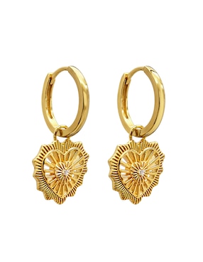 Aretes largos de corazón Anamora por Tanya Moss Eterna de plata P 925 con acabado pulido