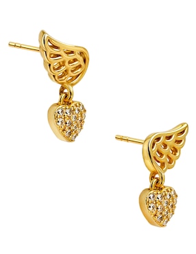 Broqueles de alas Anamora Por Tanya Moss de plata P 925 con acabado pavé zirconia