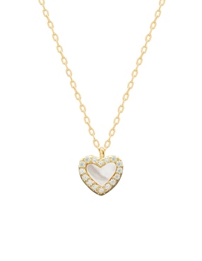 Colgante Y Dije de corazón Westies piedra natural .925 de plata P 925 madre perla