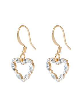 Aretes de corazón Westies Mini Corazones con acabado brillante cristal