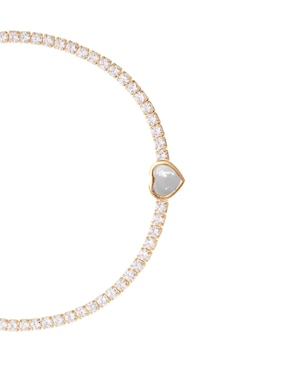 Pulsera Westies de plata con madre perla p 925 Piedra Natural con acabado brillante