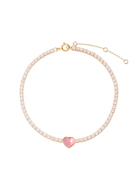 Pulsera Westies de plata con cristal p 925 Piedra Natural con acabado brillante