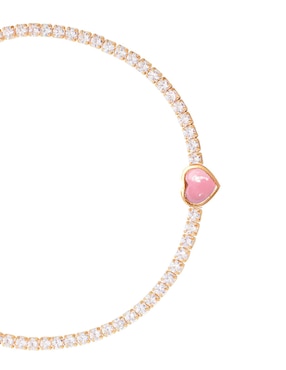 Pulsera Westies de plata con cristal p 925 Piedra Natural con acabado brillante