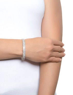 Pulsera Westies con cristal con acabado brillante