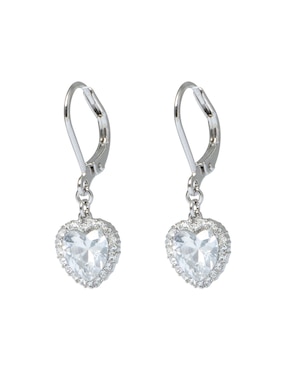 Aretes de corazón Westies Corazón con acabado pavé cristal