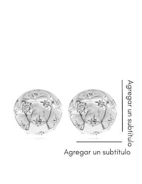 Aretes circulares Mayfer Joyería Atenas con acabado baño rodio