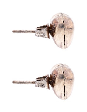 Aretes cortos de corazón Mauricio Serrano Jewelry de plata P925 con acabado brillante