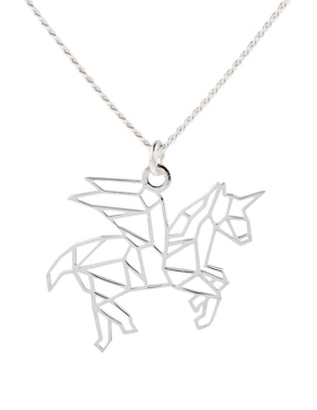 Collar con dije de unicornio Mauricio Serrano Jewelry de plata P 925