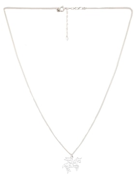 Collar con dije de unicornio Mauricio Serrano Jewelry de plata P 925