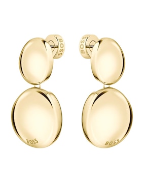Aretes ovalados Boss Nugget con acabado brillante