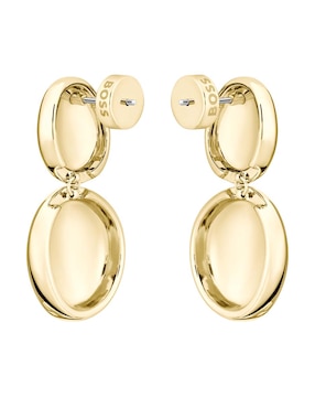 Aretes ovalados Boss Nugget con acabado brillante