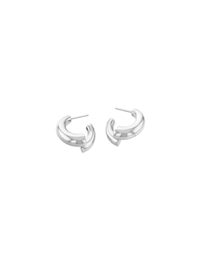 Aretes de círculo Calvin Klein con acabado brillante