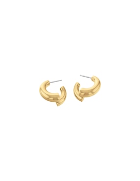 Aretes circulares Calvin Klein Ck Spiral con acabado brillante