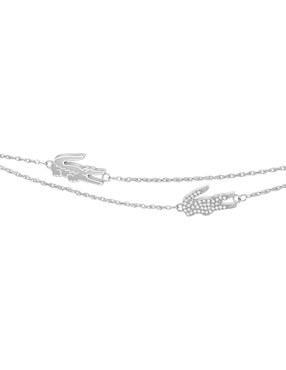 Brazalete Lacoste Crocodile con acabado brillante