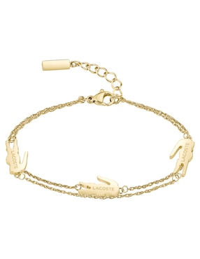 Brazalete Lacoste Crocodile con acabado brillante