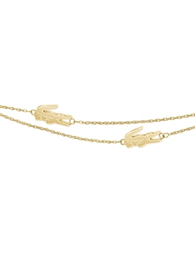 Brazalete Lacoste Crocodile con acabado brillante