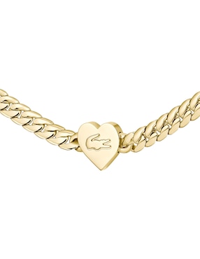 Brazalete Lacoste Love My Croc con acabado brillante
