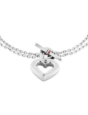 Pulsera Tommy Hilfiger Toggle Heart con acabado pulido
