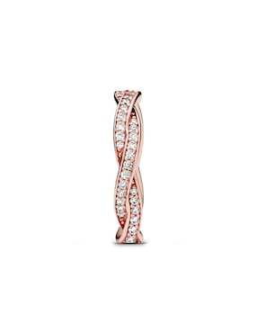Anillo Pandora Timeless de plata P 925 zirconia cúbica con acabado baño de oro rosa