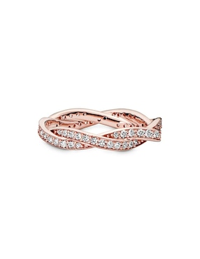 Anillo Pandora Timeless de plata P 925 zirconia cúbica con acabado baño de oro rosa