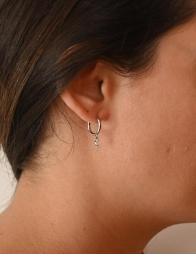 Piercing de gota Carmela Mía de plata P 925 con acabado baño de oro zirconia