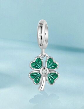 Charm de trébol Mayfer Joyería de plata P 925