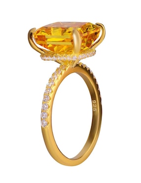 Anillo rectangular Gladkova Joyería P 925 de plata zirconia brillante