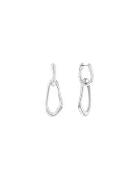 Aretes de aro Calvin Klein Ck Statement Links con acabado brillante