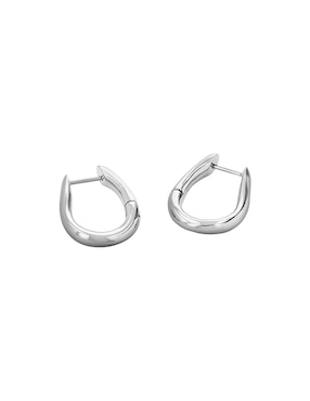 Aretes de aro Calvin Klein Ck Statement Links con acabado brillante
