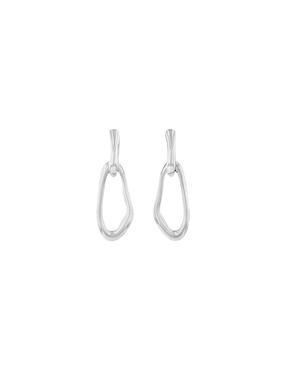 Aretes de aro Calvin Klein Ck Statement Links con acabado brillante