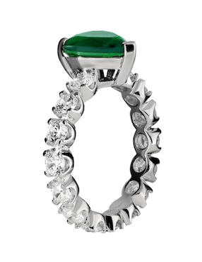 Anillo de corazón Gladkova Joyería P 925 de plata esmeralda brillante